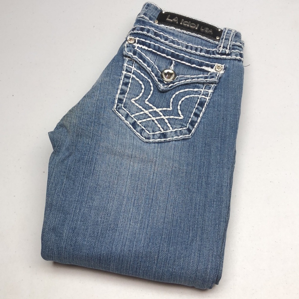 PREMIUM L.A. IDOL BOOTCUT JEANS 29x33 CRYSTALS 💎